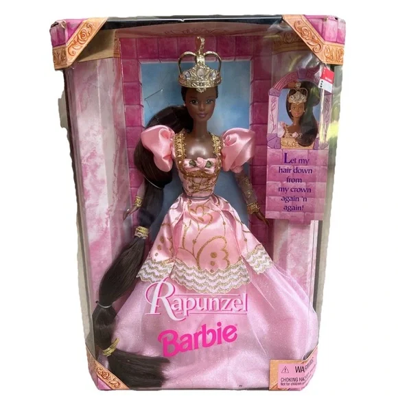 Mattel 1997 Rapunzel Barbie #18164 NRFB Long Hair Crown - Picture 11 of 12